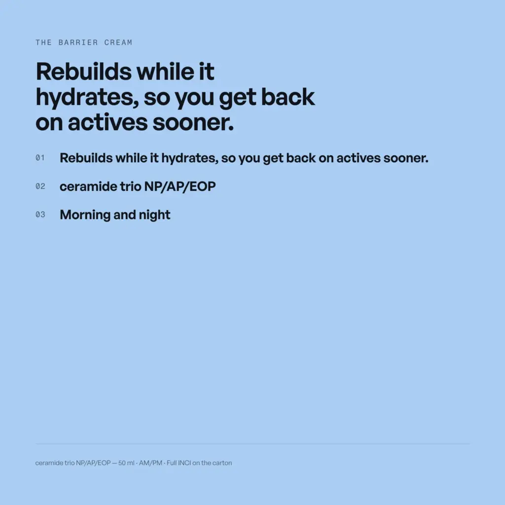 the barrier cream — benefits