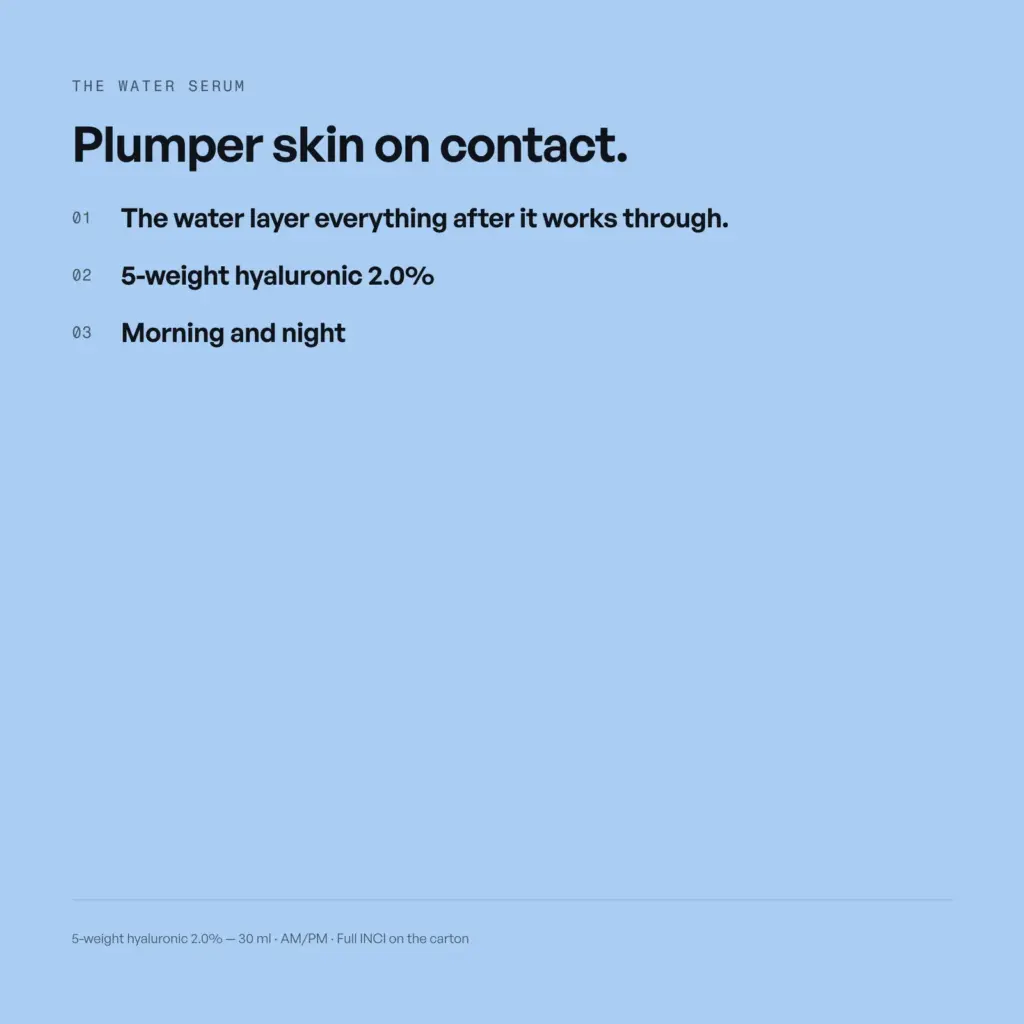 the water serum — benefits