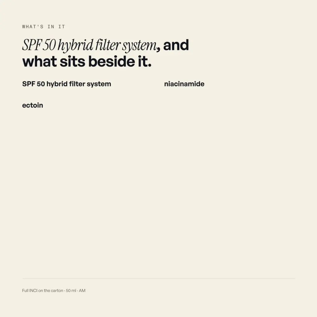 the daily spf — ingredient callout