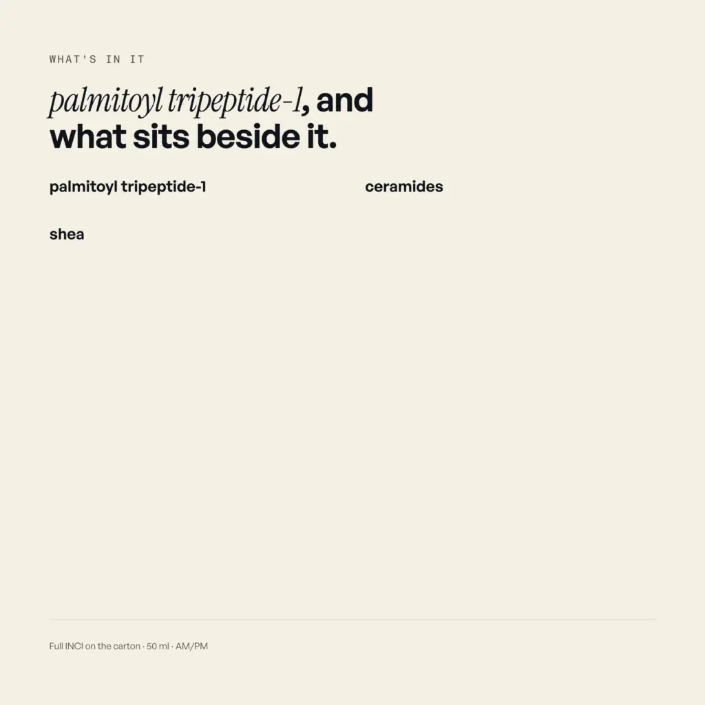 the hand cream — ingredient callout